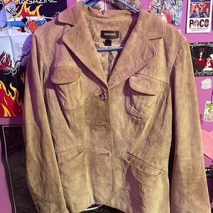 brown danier leather jacket brand new without tags
